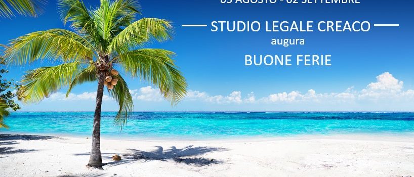 chiusura estiva studio creaco